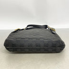 Gucci Shoulder Bag GG Canvas Black Gold — view 3