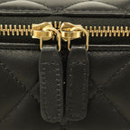 Chanel Vanity Bag Quilted Lambskin Black Chien Panning Gold 2-Way — view 8