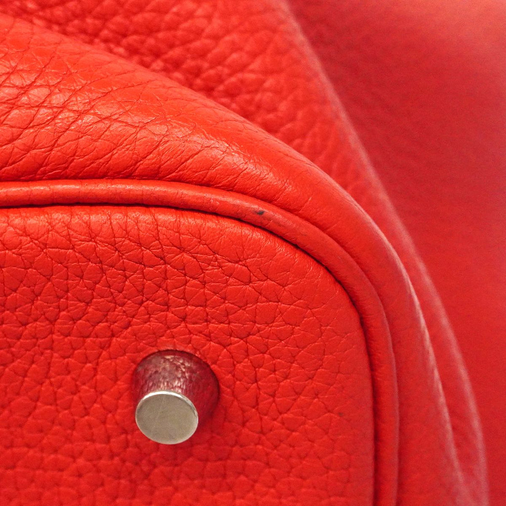 Hermes Handbag Picotin Lock MM Taurillon Clemence Swift Silver — view 7