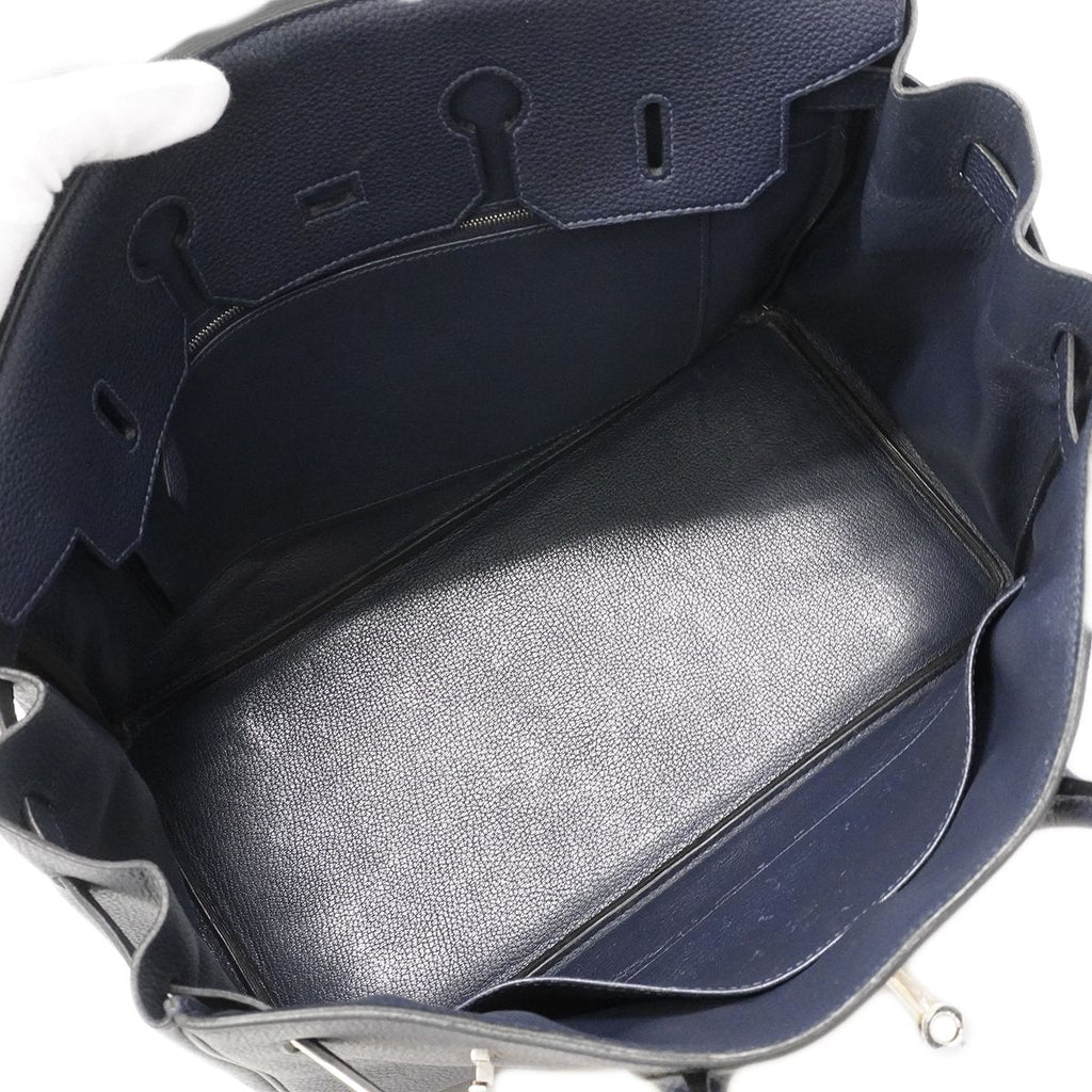 Hermes Handbag Birkin 35 Togo Blue Nuit Silver — view 4