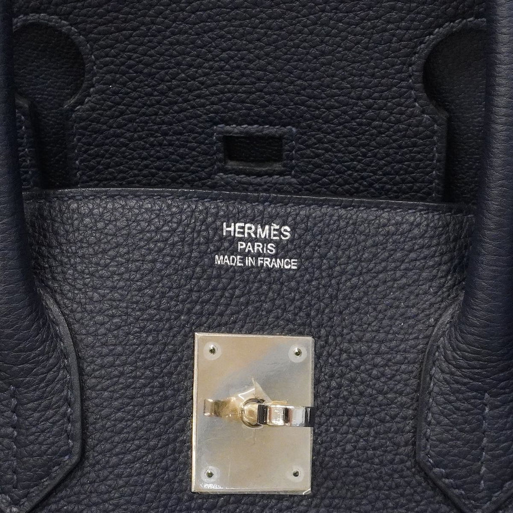 Hermes Handbag Birkin 35 Togo Blue Nuit Silver — view 5