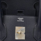 Hermes Handbag Birkin 35 Togo Blue Nuit Silver — view 5