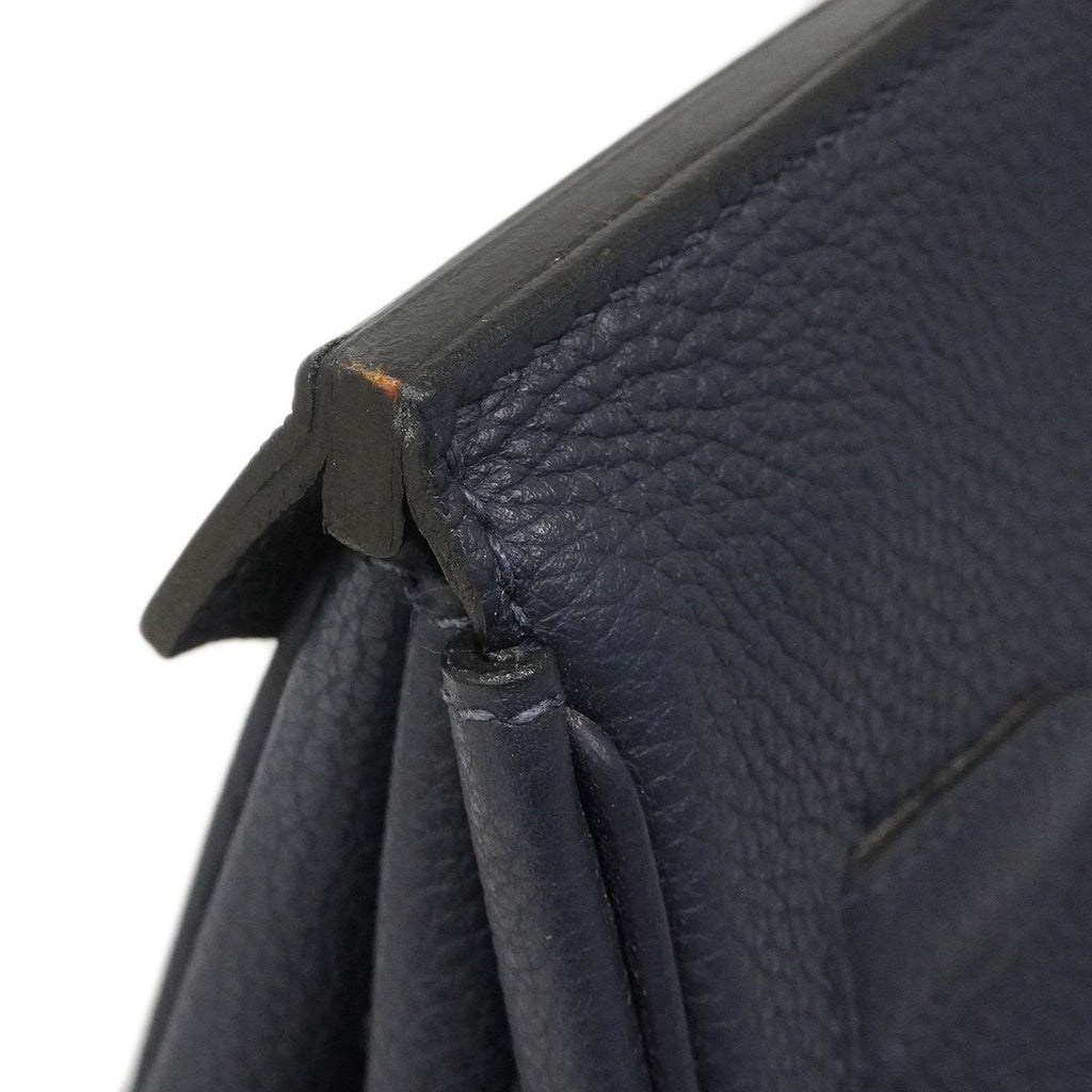 Hermes Handbag Birkin 35 Togo Blue Nuit Silver — view 7