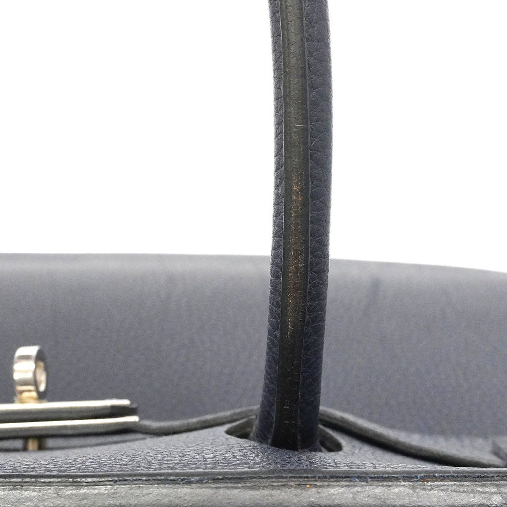 Hermes Handbag Birkin 35 Togo Blue Nuit Silver — view 8