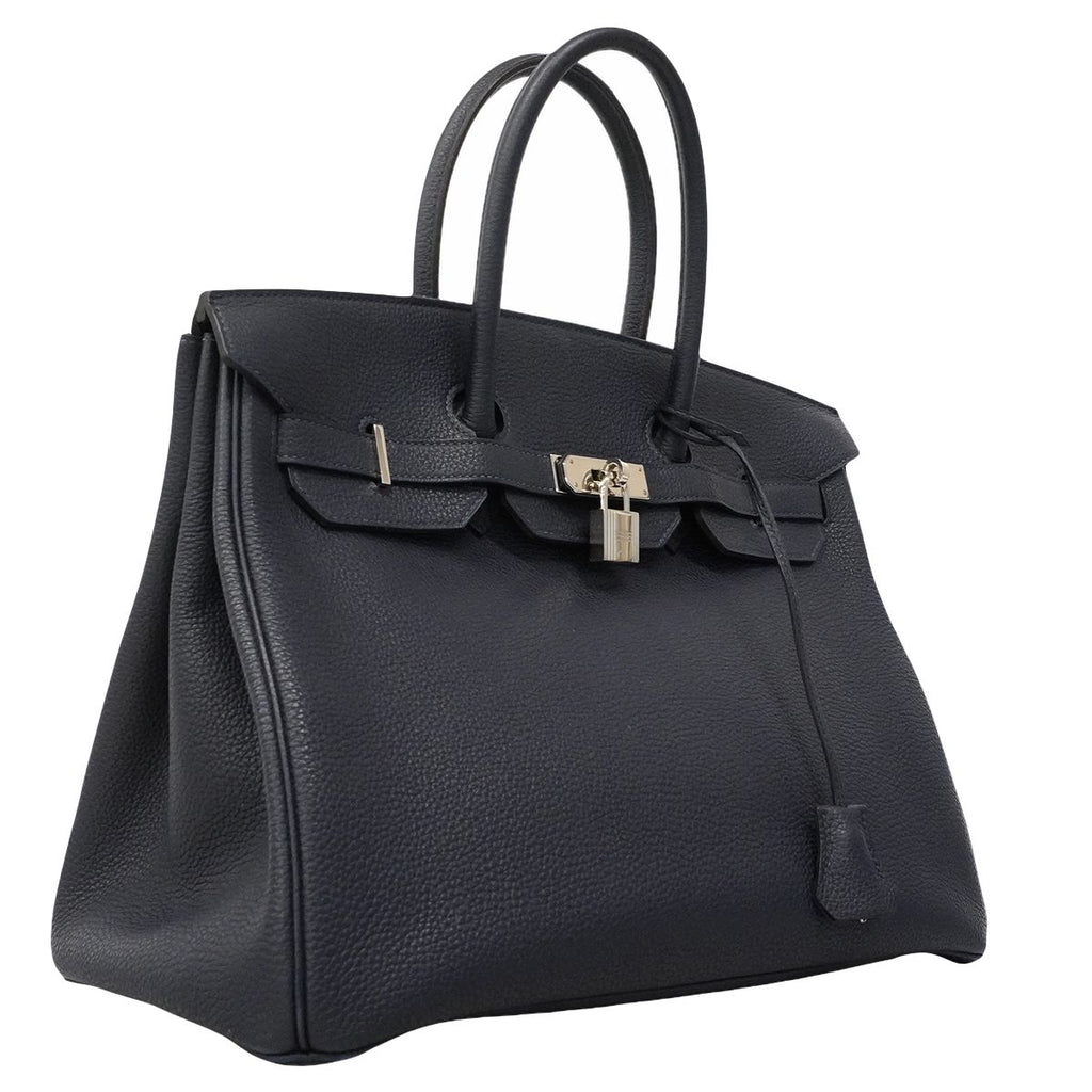 Hermes Handbag Birkin 35 Togo Blue Nuit Silver — view 2
