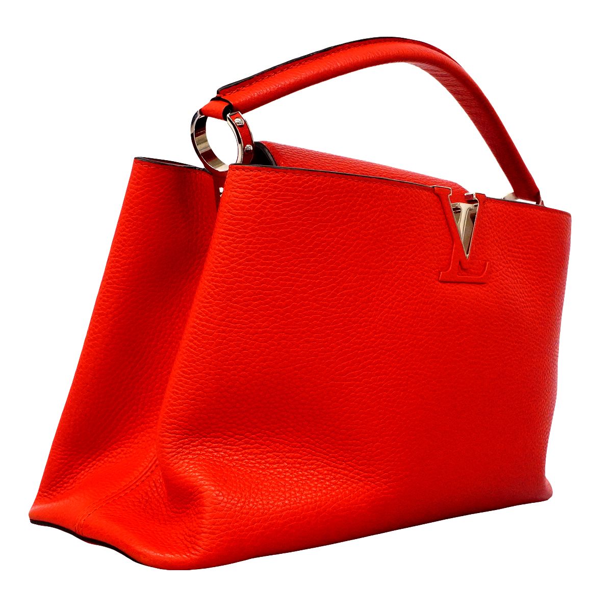 Louis Vuitton Shoulder Bag Taurillon Capucines MM Coquelicotladies — view 2