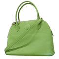 Hermes Handbag Bolide 26 Veau Epsom Vert Cricket Silver 2-Way