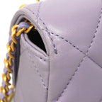 Chanel Shoulder Bag Quilted Lambskin Purple Gold — view 8