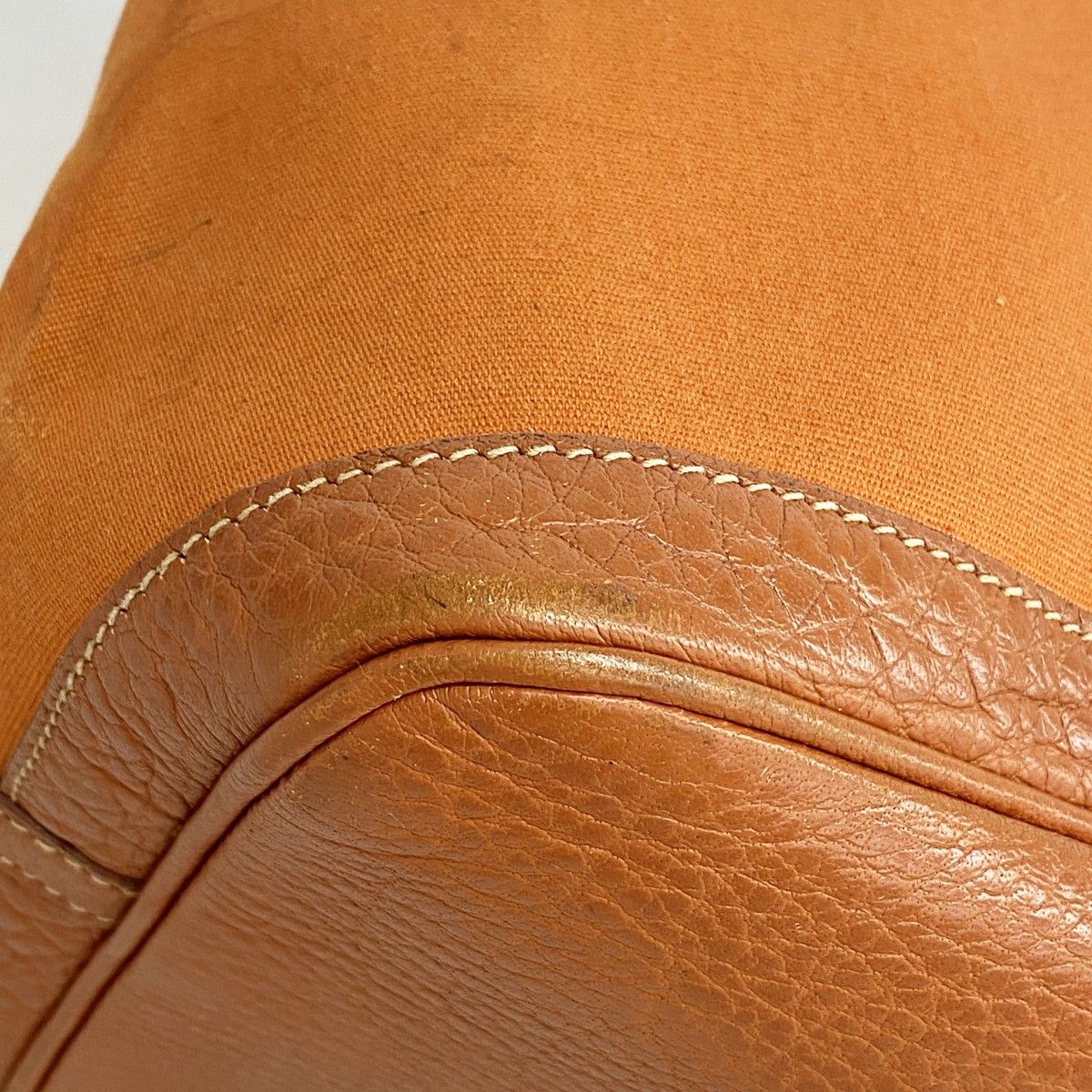 Hermes Tote Garden Party PM Toile Officier Orange Silver — view 7