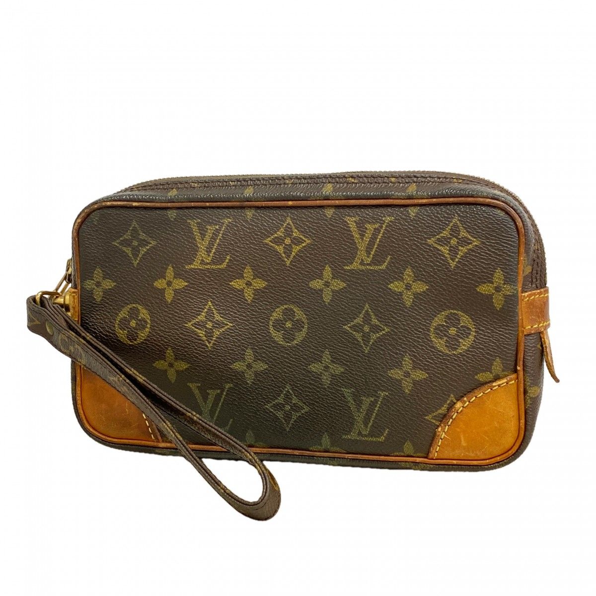 Louis Vuitton Clutch Monogram Marly Dragonne PM Brown