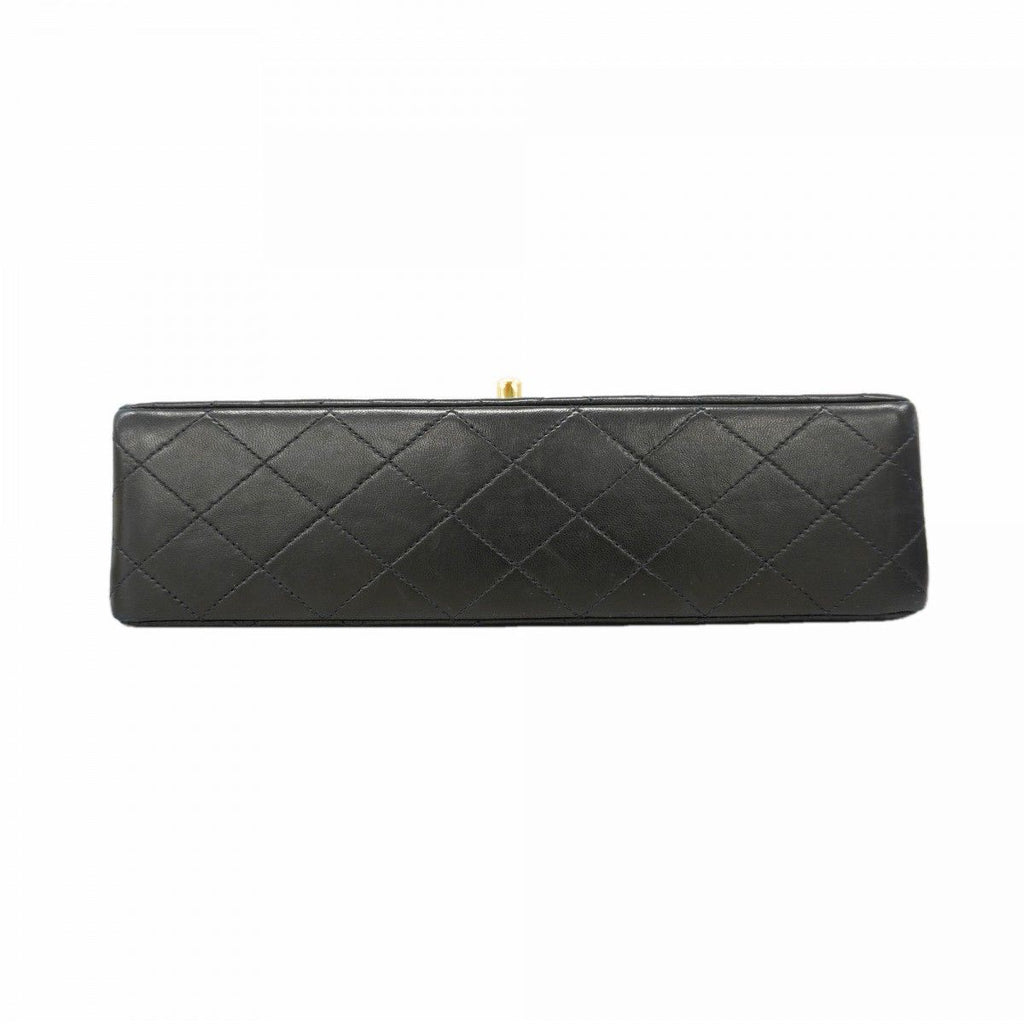 Chanel Shoulder Bag Quilted Lambskin Black Gold — view 3
