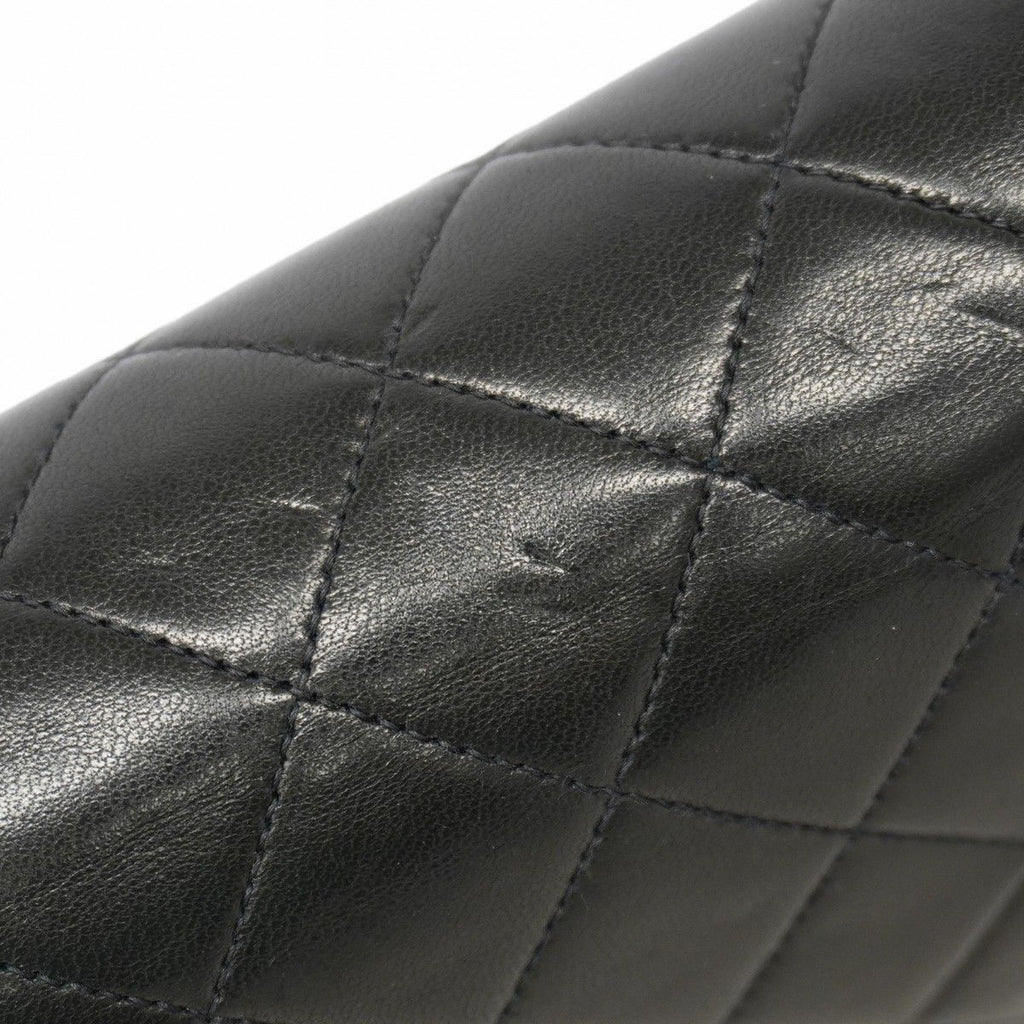 Chanel Shoulder Bag Quilted Lambskin Black Gold — view 6