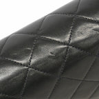 Chanel Shoulder Bag Quilted Lambskin Black Gold — view 6