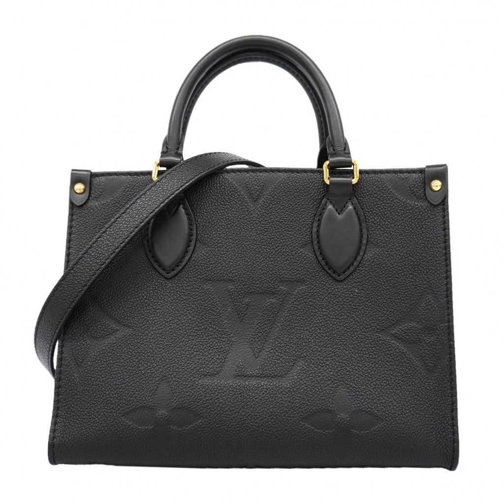 Louis Vuitton Handbag Monogram Empreinte On The Go PM Noir 2-Way