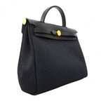 Hermes Handbag Herbag Zip PM Black Gold 2-Way — view 2