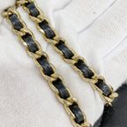 Chanel Shoulder Bag Chocolate Bar Lambskin Black Gold — view 8