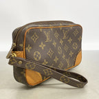 Louis Vuitton Clutch Monogram Marly Dragonne PM Brown — view 2