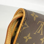 Louis Vuitton Shoulder Bag Monogram Pochette Twin GM Brown — view 7