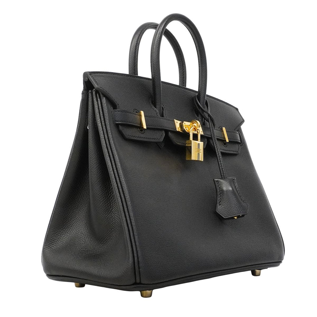 Hermes Handbag Birkin 25 Veau Epsom Black Gold — view 2