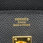 Hermes Handbag Birkin 25 Veau Epsom Black Gold — view 5
