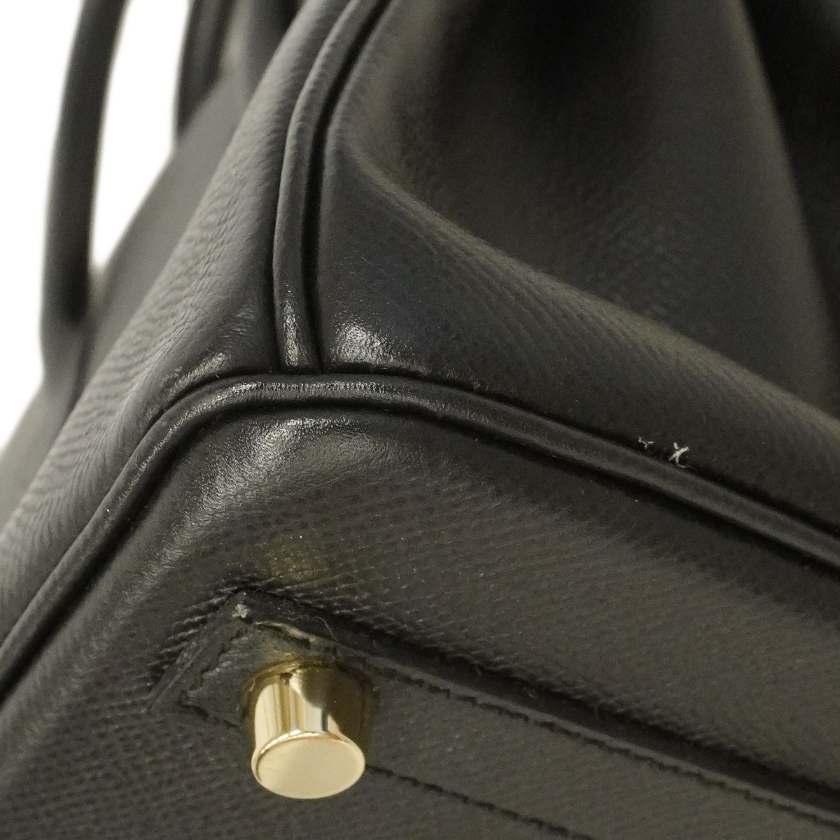 Hermes Handbag Birkin 25 Veau Epsom Black Gold — view 7
