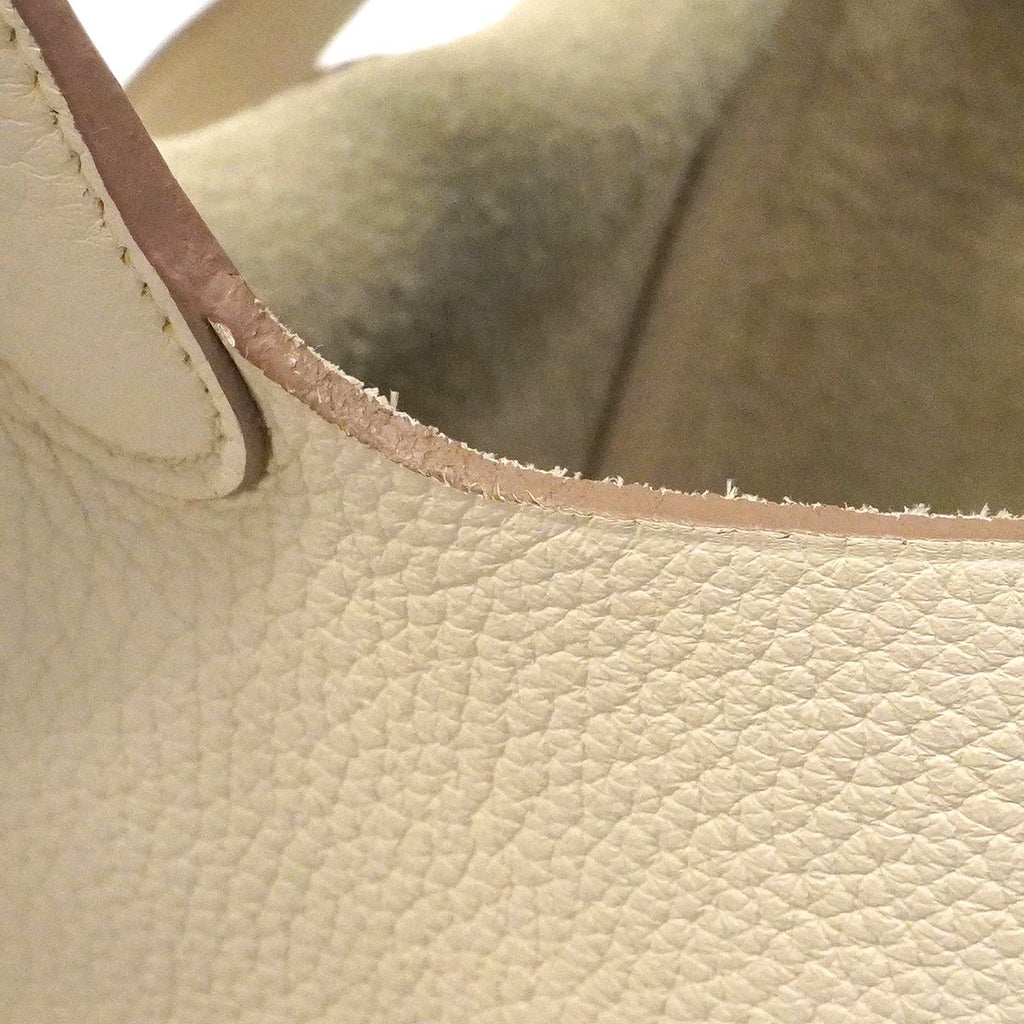 Hermes Handbag Picotin Lock MM Taurillon Clemence Gold — view 6