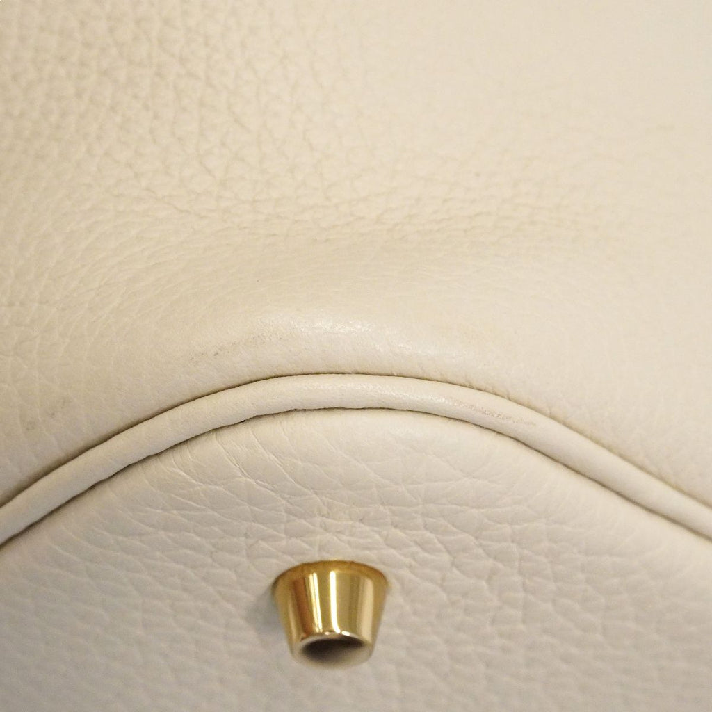 Hermes Handbag Picotin Lock MM Taurillon Clemence Gold — view 7