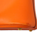 Hermes Handbag Bolide 35 Swift Orange Gold 2-Way — view 6