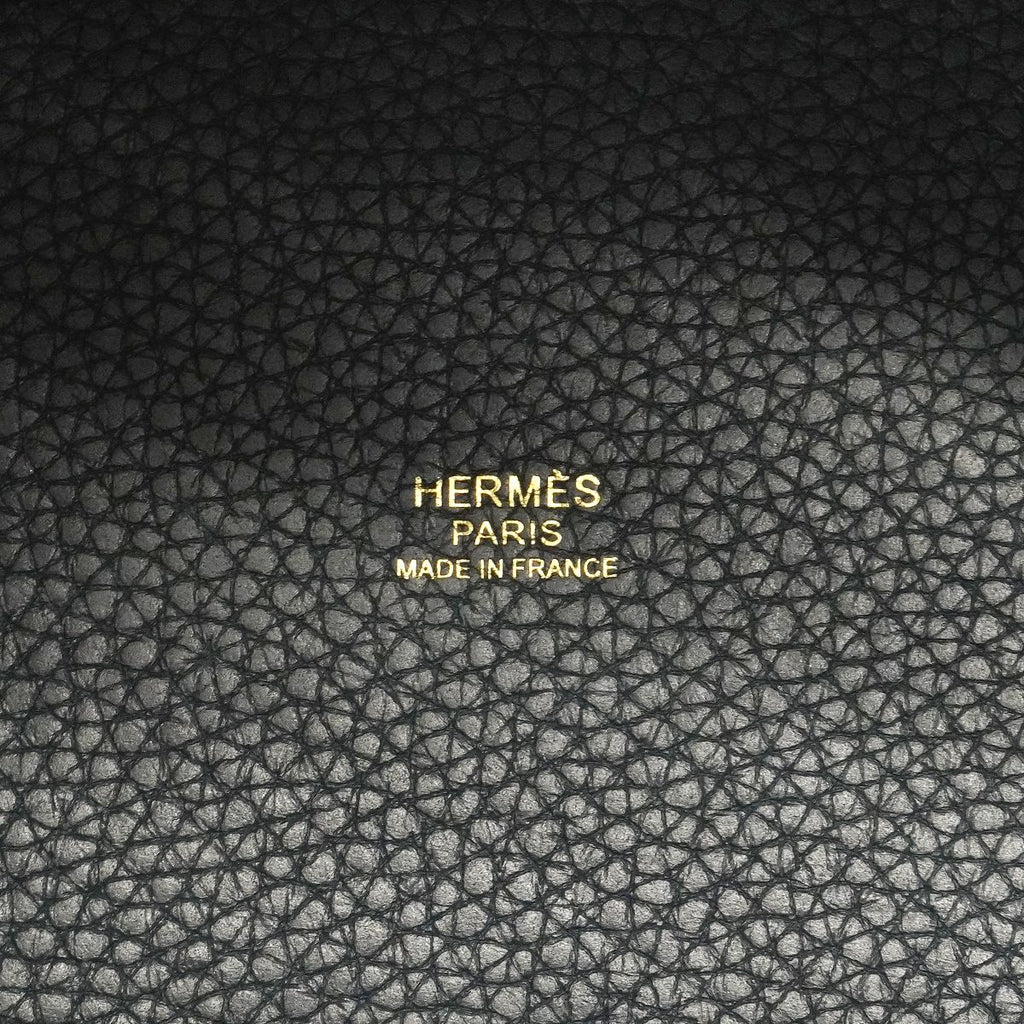 Hermes Handbag Picotin Lock PM Taurillon Clemence Vert Gold — view 5