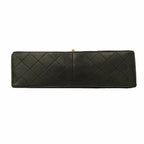 Chanel Shoulder Bag Quilted Lambskin Black Gold — view 3