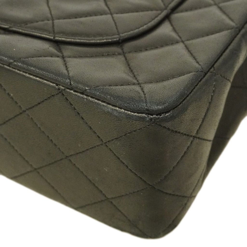 Chanel Shoulder Bag Quilted Lambskin Black Gold — view 7