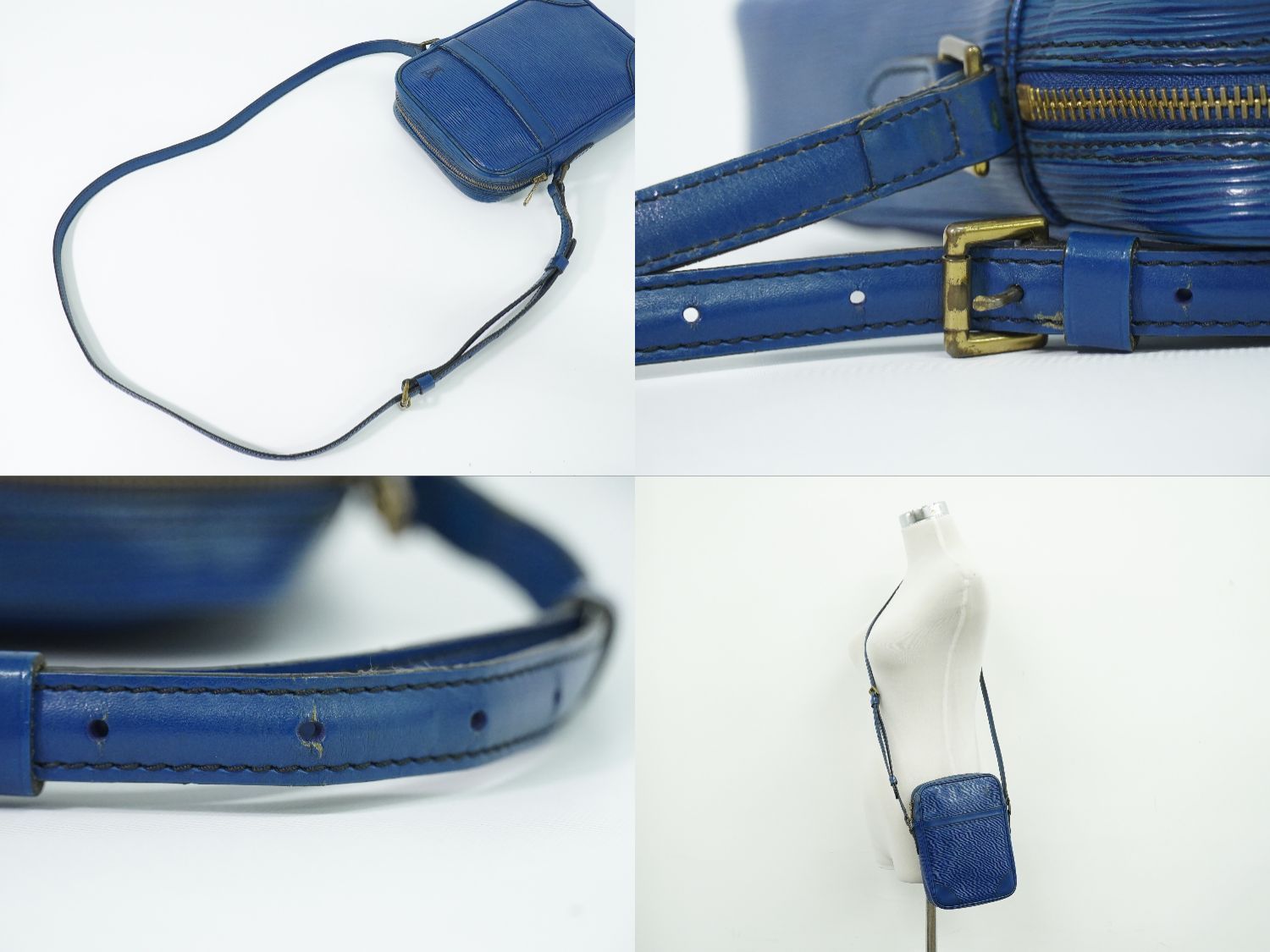 Louis Vuitton LV Danube Epi Leather Shoulder Bag Pochette Blue Second — view 6