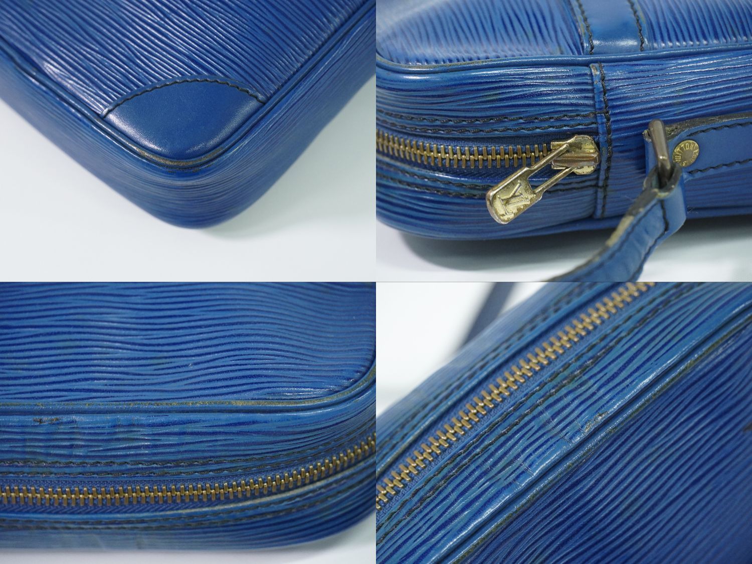 Louis Vuitton LV Danube Epi Leather Shoulder Bag Pochette Blue Second — view 7