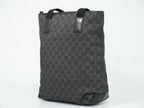 Gucci GG Canvas Leather Shoulder Bag Tote Black Second — view 2