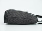 Gucci GG Canvas Leather Shoulder Bag Tote Black Second — view 4