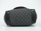 Gucci GG Canvas Leather Shoulder Bag Tote Black Second — view 3