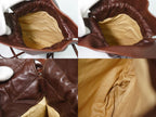 Bottega Veneta Intrecciato Drawstring Shoulder Bag Pochette Leather Brown Second — view 8