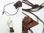 Bottega Veneta Intrecciato Drawstring Shoulder Bag Pochette Leather Brown Second — view 6