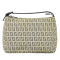 Fendi Pouch Mini Handbag Canvas Beige Zucchino Second