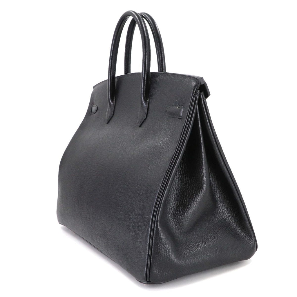 Hermes Birkin 40 Black Hand Bag Vintage Gold — view 3