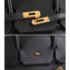 Hermes Birkin 40 Black Hand Bag Vintage Gold — view 8