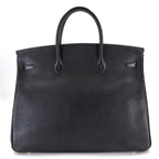 Hermes Birkin 40 Black Hand Bag Vintage Gold — view 2