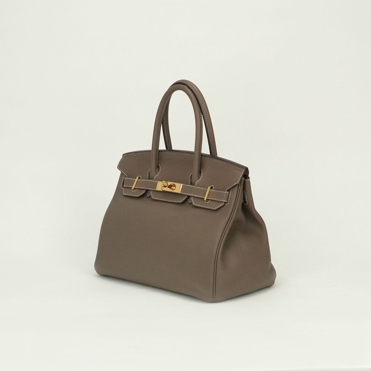Hermes Birkin 30 Tote Togo Etoupe Gray Gold — view 2