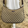 Gucci GG Canvas Shoulder Bag Utility Brown