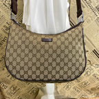 Gucci GG Canvas Shoulder Bag Utility Brown