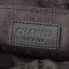 Chanel Stand Leather Chocolate Bar Fringe Handbag Black — view 7