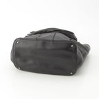 Chanel Stand Leather Chocolate Bar Fringe Handbag Black — view 4