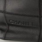 Chanel Stand Leather Chocolate Bar Fringe Handbag Black — view 8