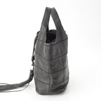 Chanel Stand Leather Chocolate Bar Fringe Handbag Black — view 3