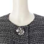 Chanel Tweed Karl Lagerfeld tan Long Dress Gray 34 — view 5